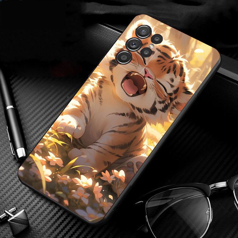 Cute Baby Tiger Phone Case For Samsung S24 S23 S22 S21 S20 Ultra S20 S22 S21 S10E S20 FE S24 Plus Shell Case