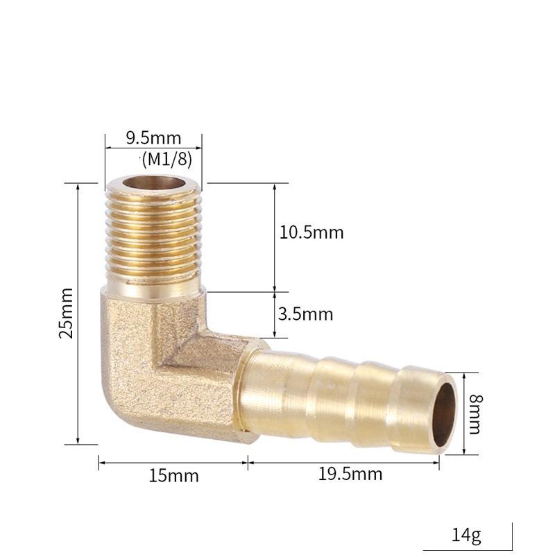 Messing Schlauchanschluss 4mm-19mm Tülle 1/8" 1/4" 1/2" 3/8" BSP Innengewinde Kupferverbinder Gelenk Kupplung Adapter