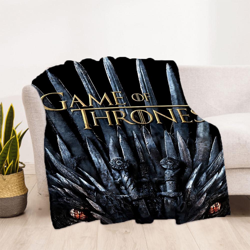 1PC Game of Thrones Outdoor Blanket Lightweight Flannel, Soft & Warm, All-Season, Outdoor, Camping, Living Room, Office, L1106082
