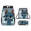 Incredibox Sprunki Pattern Backpack Shoulder Bag Pencil Case Three Set Piece
