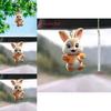 Bunny Charming Acrylic Rearview Mirror Decoration Quirky Cartoon Car Interior Hanger