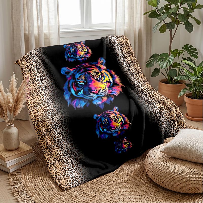 Unicorns In Rainbow Meadow Theme Blanket Lightweight Warm Flannel Blanket Decorative Throw Blanket for Home Decoration