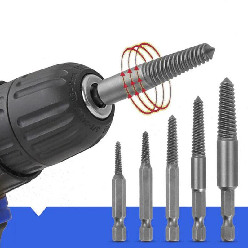 Hexagonal Handle Broken Head Screw Extractor 60mm Black Quick Release Electric Six Broken Wire Extractor Set