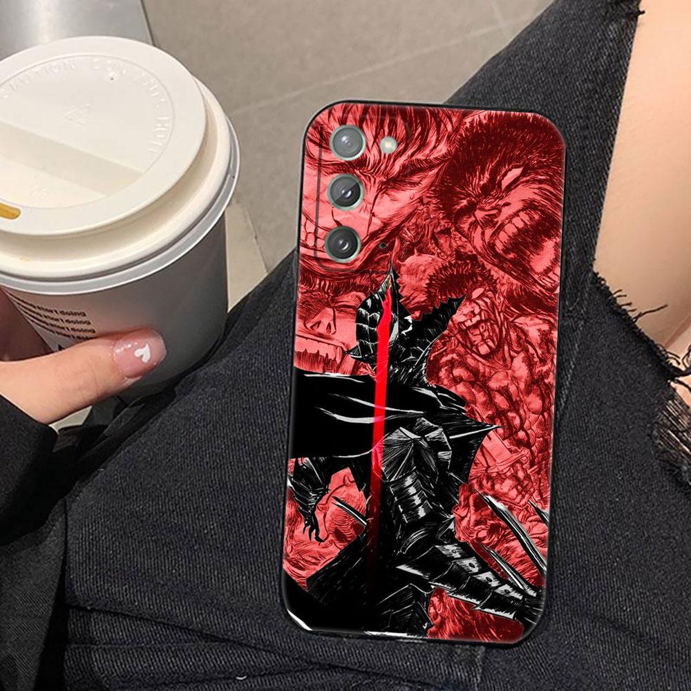 Comic B-Berserk Guts Phone Case For Samsung NOTE 20 10 M23 M53 A80 A70 A50 A30 A24 A13 A12 A07 A06 A05S A04 A03S A03 A04E Cover