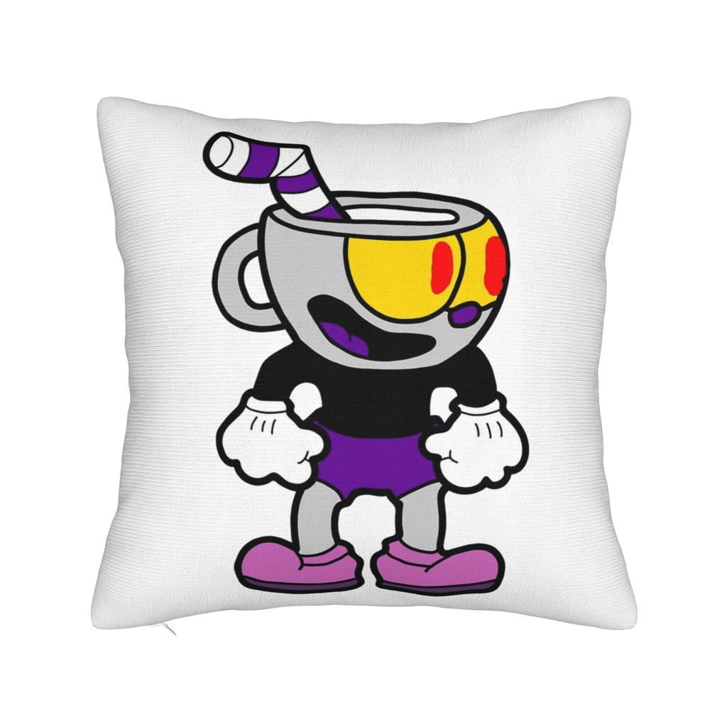 Cupheads And Mugmans Cartoon Pillowcase Printing Cushion Cover Decoration Throw Pillow Case Cover Home Wholesale