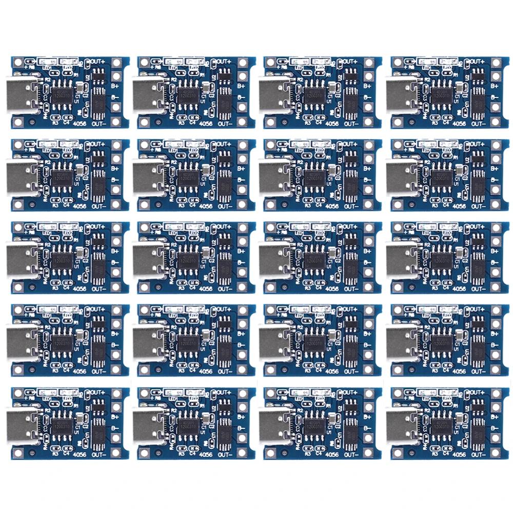 20-1PC 5V 1A 18650 Lithium Battery Charger Module Charging Board with Protection Micro USB Type-C Battery Charger Module