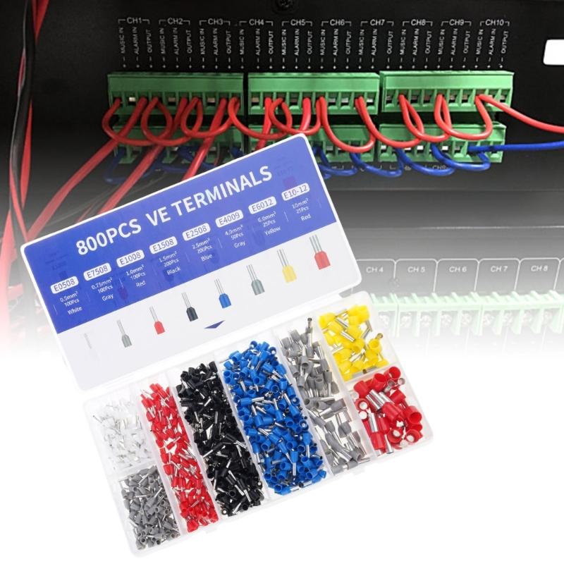 Comprehensive Electrical Ferrule set with 280pcs Multicolor Insulated Connectors multifunction Wire Termination Set with Box