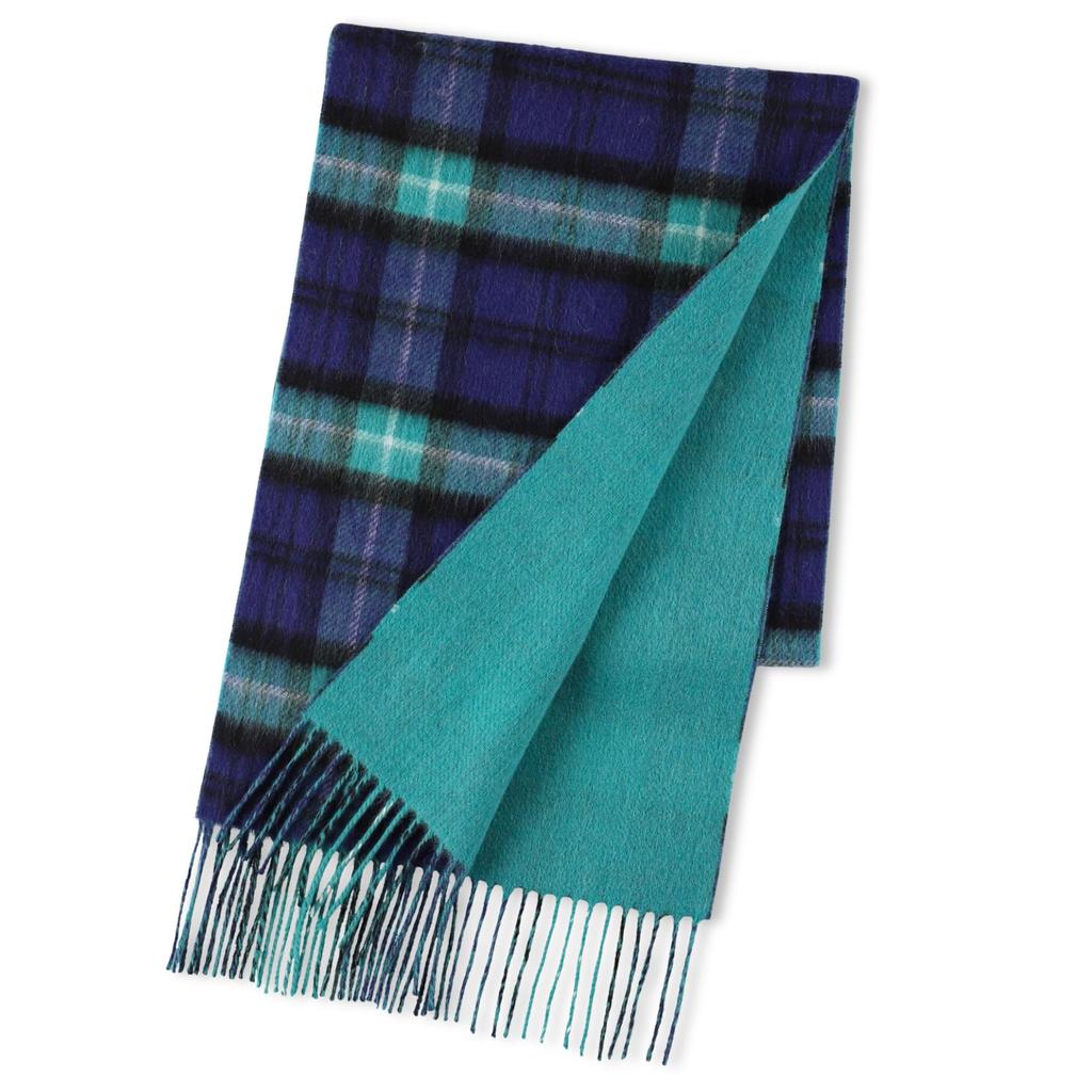 Elensia Cashmere Blend Reversible Scarf for Men and UV Check 30 x 186 160 13 Colors Blue and Gift Included Women, 98%+ Protection, Pattern, cm, g,
