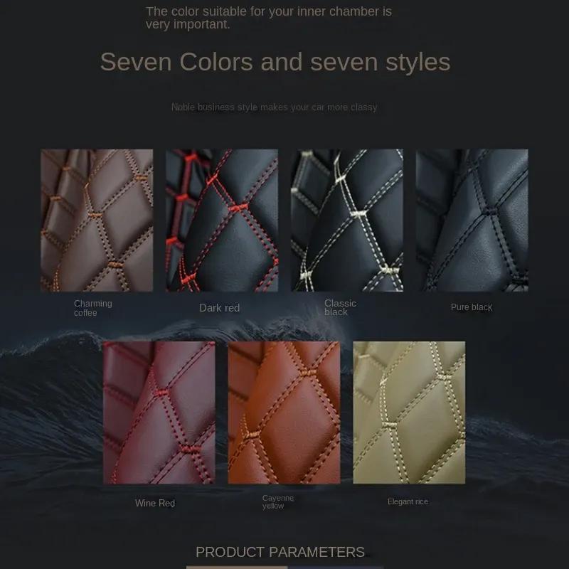 PU Leather Custom Car Trunk Mats for Ssangyong Actyon Rexton Korando Interior Details Car Accessories Carpet All Models