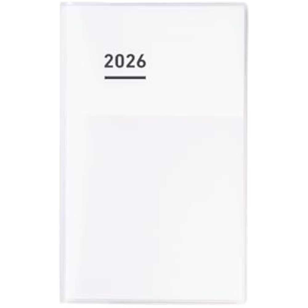 Kokuyojibun Notebook DIARY mini notebook 2026 monthly weekly B6 slim white ni-JCMD1W-26 starting ...