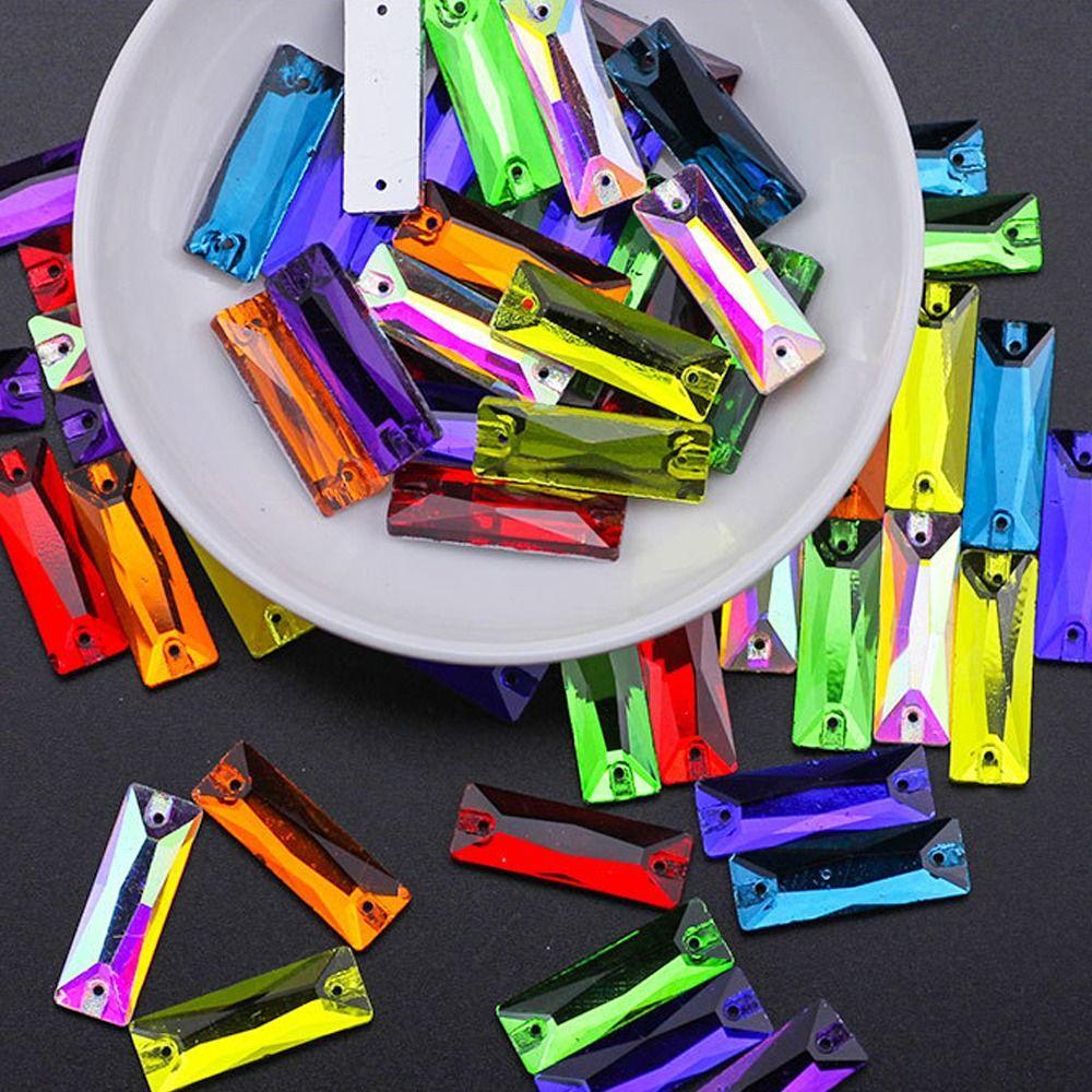 Sew on Rectangular AB Crystal DIY Irregular Diamond  Wedding Dress Shoes Bags Clothes Accessories