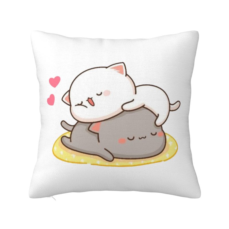 Custom Peach And Goma Eating Salad Modern Throw Pillow Cover Bedroom Decoration Car Cushion