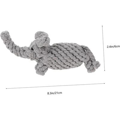 1PC Dog Toy Elephant Knot Rope Ball Cotton Rope Dumbbell Puppy Cleaning Teeth Chew Toy Durable Braided Bite Resistant Pet Suppli