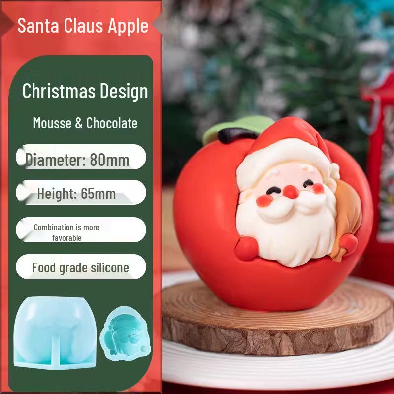 Silicone Christmas Sleigh Mold: Food-Grade Chocolate Shells for Fun Festive Cake and Mousse Decorations