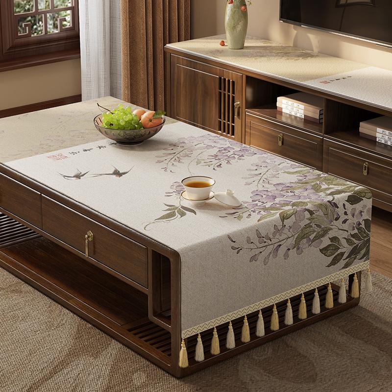 Coffee Table Tablecloth Living Room Light Luxury High-End Tv Cabinet Long Cover Cloth Dining Table Decorative Tablecloth