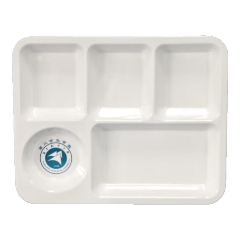 Huihuang White Melamine Divided Serving Plate