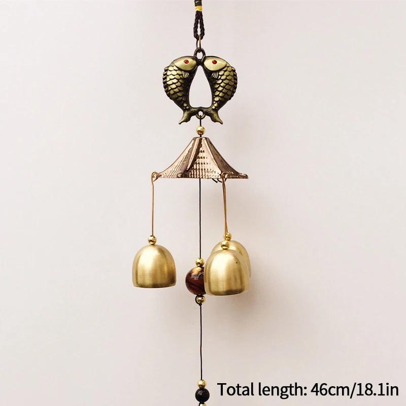 Japanese Wind Chimes Copper Wind Bell Outdoor Yard Garden Decorative Supplies Door Bell for Home Car Hanging Decor Garden Decor