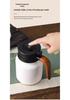 Tangsi Large Capacity Stainless Steel Teapot with Wooden Handle for Tea Stewing and Water Separation