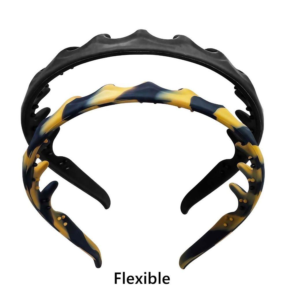 New Silicone Zig Zag Headband Soft Anti Slip Head Bands Washable Flexible U Shaped Headband Daily Wear