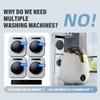Mini Semi Automatic Single Tub Washing Machine with Top Transparent Window 5kg Capacity Household Use Metal & Plastic