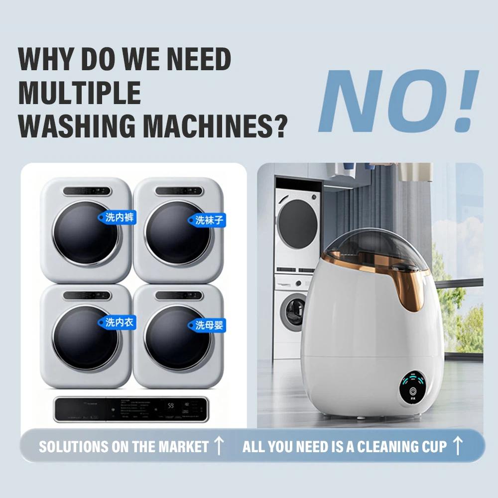 Mini Semi Automatic Single Tub Washing Machine with Top Transparent Window 5kg Capacity Household Use Metal & Plastic