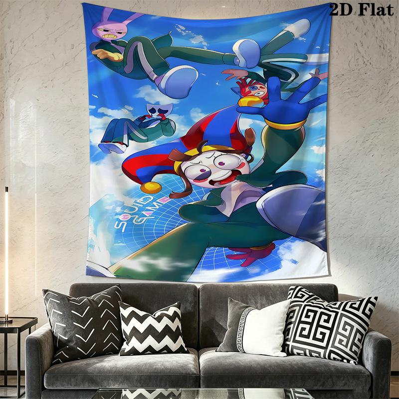 Psychedelic Pop Art Circus Tapestry Fashion Print Background Cloth Homestay Soft Decoration Tapestry Gift Soft