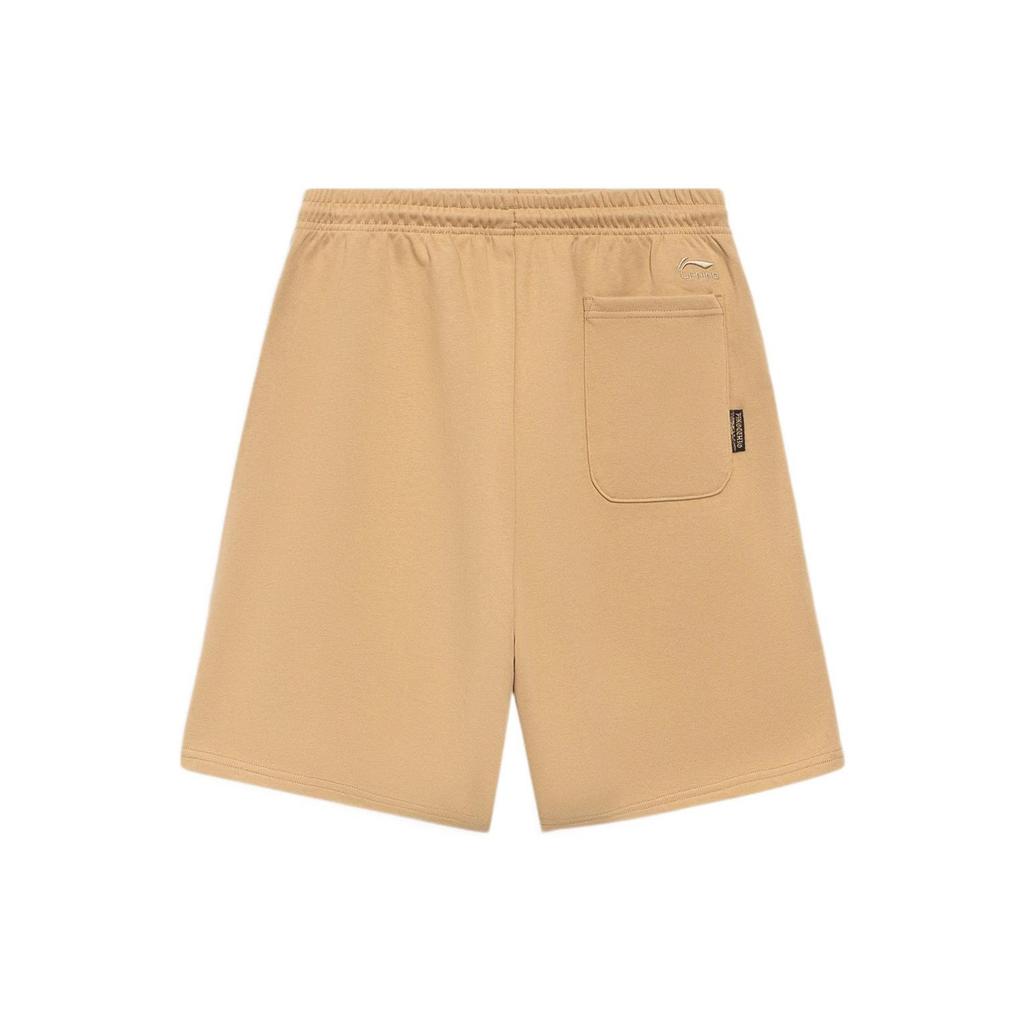 Li Ning X Disney Collaboration Pinocchio Series Cartoon Pattern Printed Loose Casual Shorts Men Shorts Deer-Brown AKSS433-4