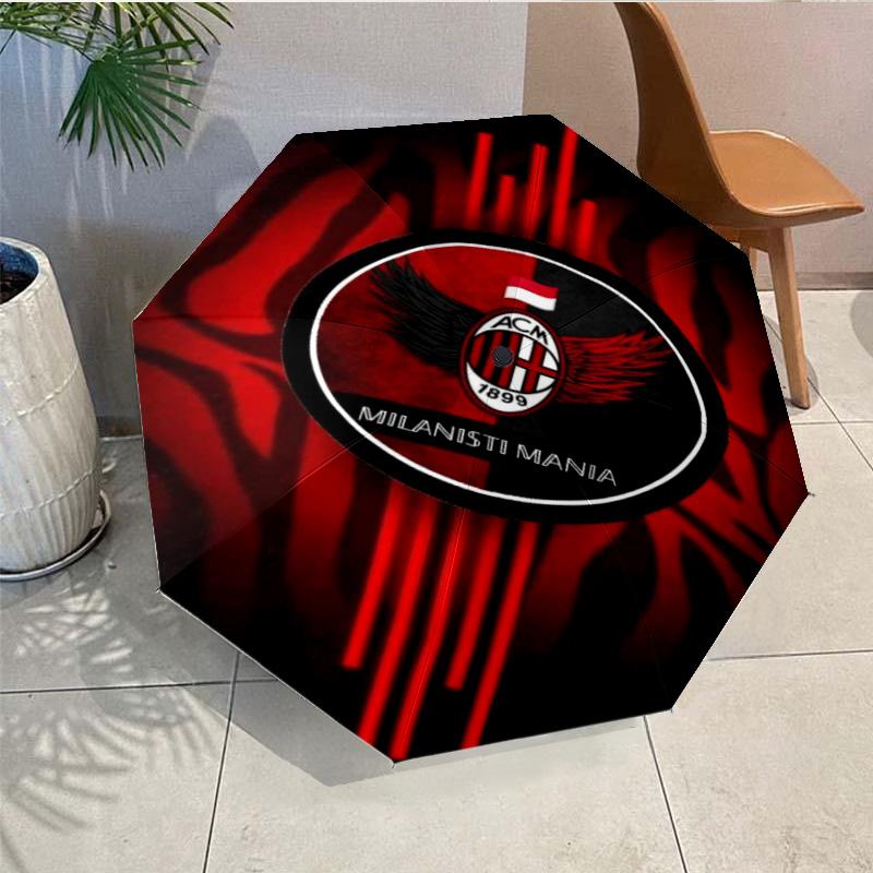 Ac Football Club Umbrella Folding umbrella, automatic umbrella 8-Frame for Travel, camping Use Gift for Halloween Christmas