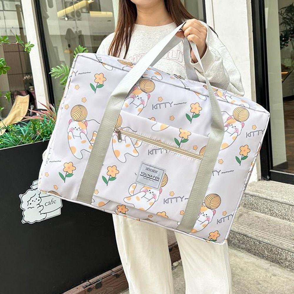 Cartoon Student Quilt Storage Bag Casual Sport Training Bag Portable Luggage Bag for Home