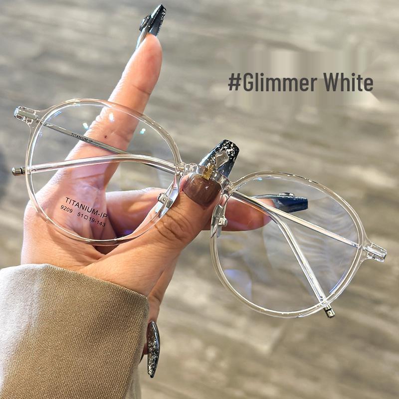 Nerd Ultralight Pure Titanium Eyeglass Frames for Women - 8g, Style 9209, Flattering, Nearsighted.