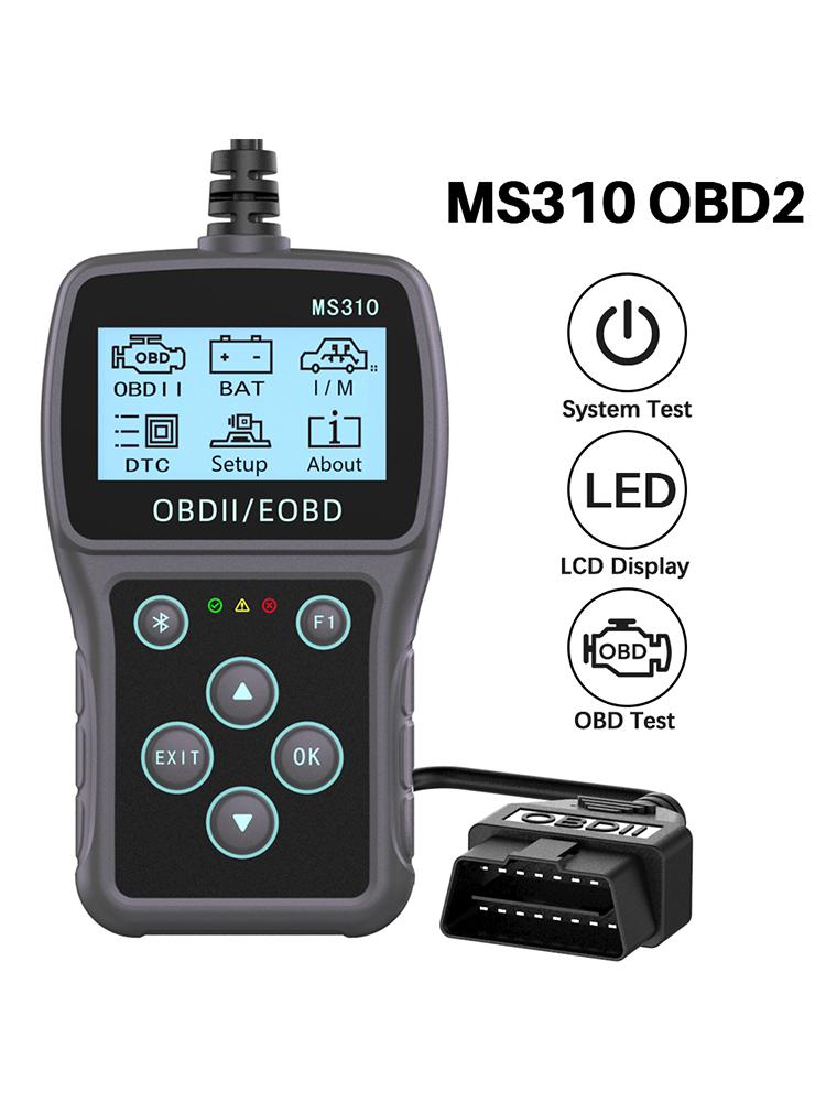 OBDII Scanner Read Vehicle Information Car Diagnostic Scan Tool Work for Car Auto Vehicle OBD2 Code Reader MS310 Multi-language