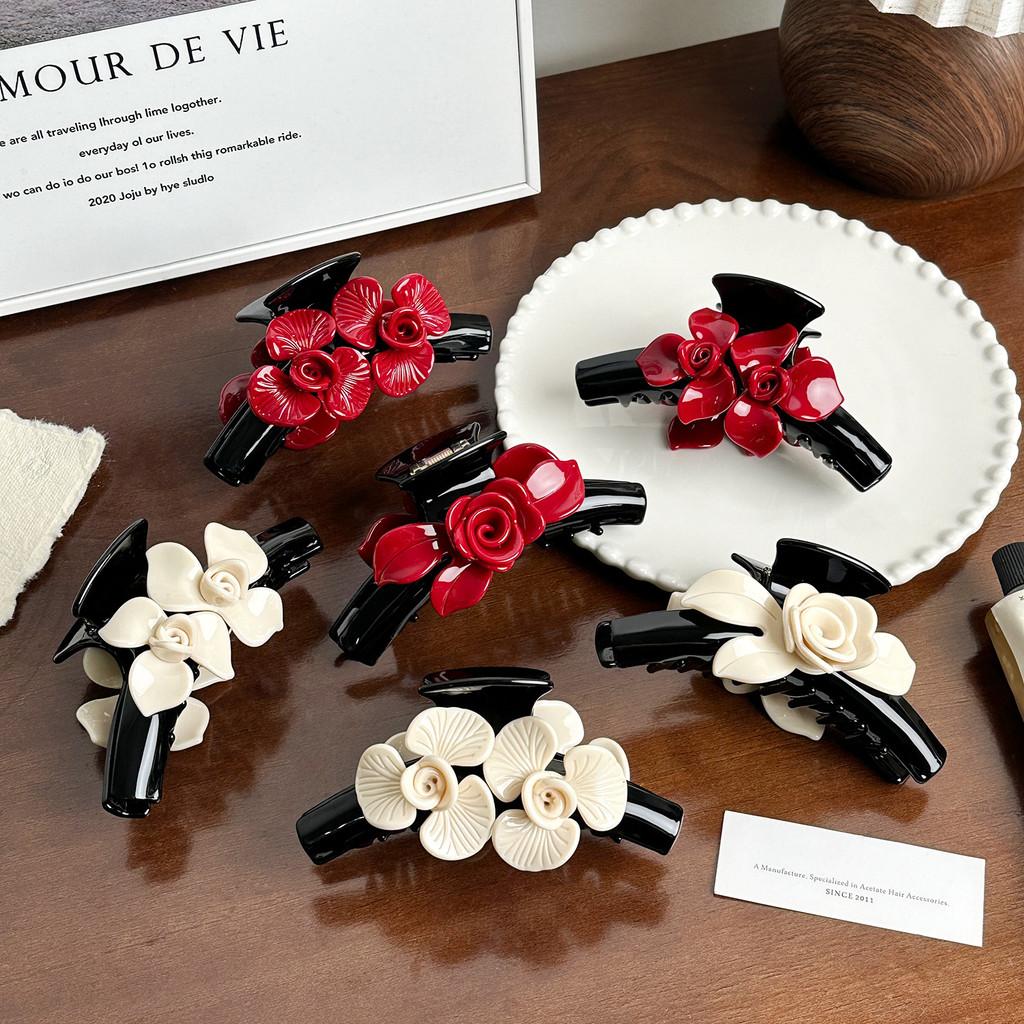 Large Designed Beautifully Floral Hair Claw Clip In Trendy Acetate For Women Fashionforward