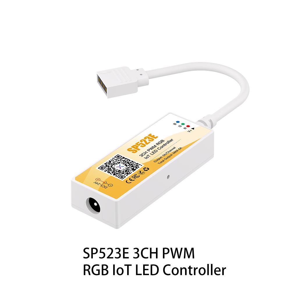 SP521E SP52CE SP528E Bluetooth WiFi Dual-Mode LED Controller DC5–24V Music Smart Voice Control Dimmer App-Controlled Timer 3