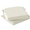 Outdoor Chair Seat Cushions Set of 2, Garden Chair Cushions with 7cm Thick Foam & Ties, Cream White