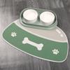 Pet Feeding Mat Dog Dish Mats Cartoon Paw Bone Dog Feeding Mat Non-slip Absorbent Pet Bowl Pad Diatom Mud Pet Placemat Pet Shop