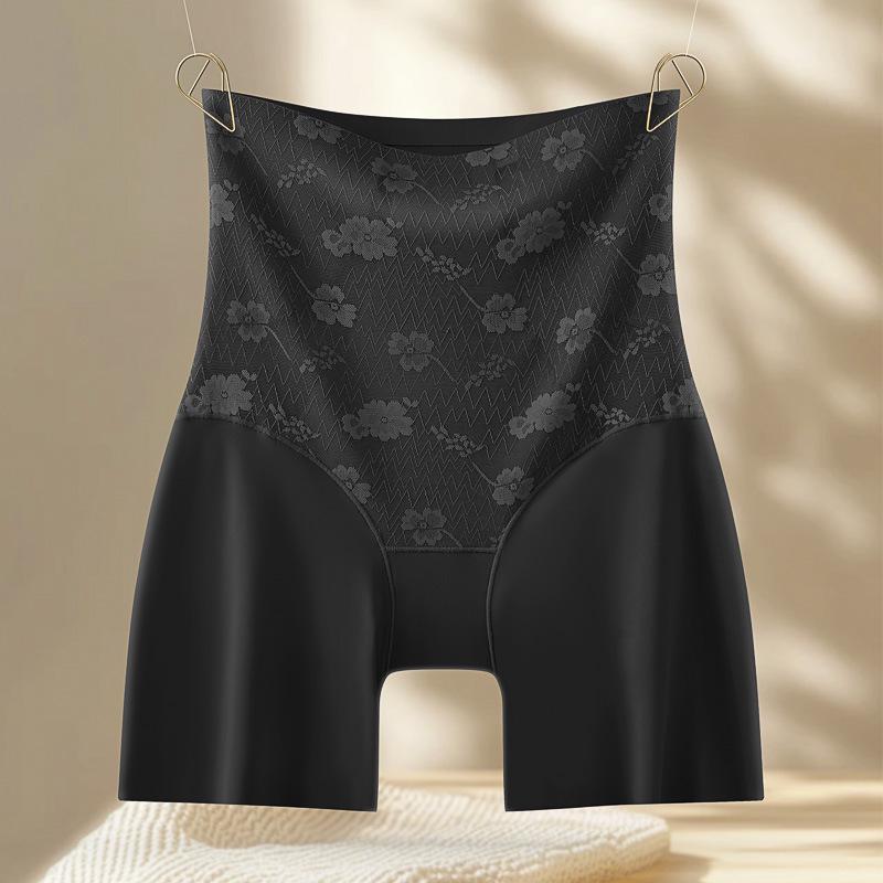 Mutandine da Donna Jacquard in Pizzo Senza Cuciture a Vita Alta, Comode, Controllo Pancia, Sollevamento Fianchi con Cavallo in Seta di Gelso