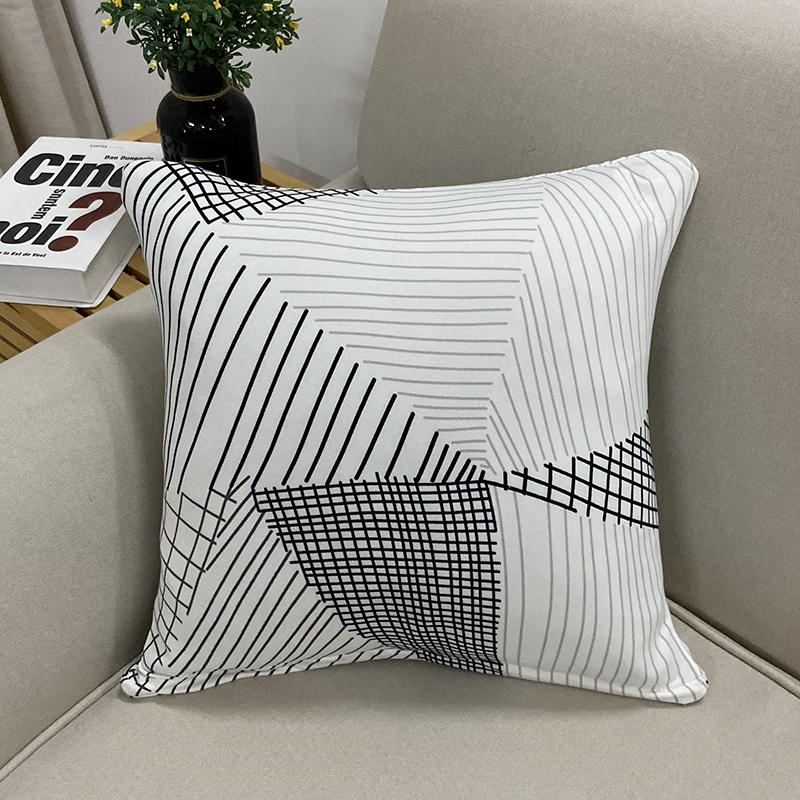Polyester Pillow Case Cushion Cover 45x45cm Artistic Plaid Decoration Sofa Bedroom Throw Pillows