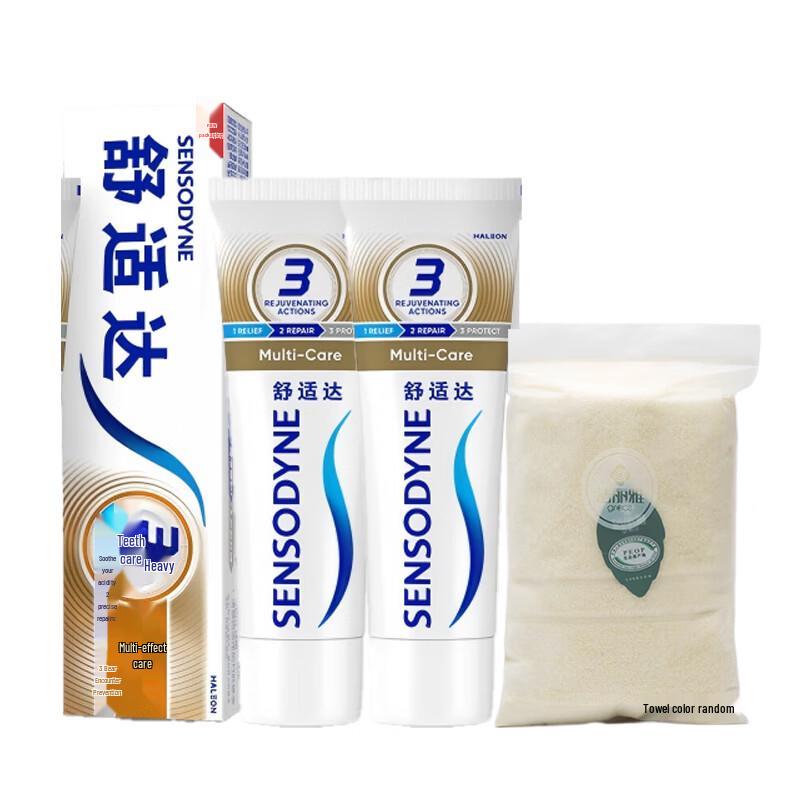 Sensodyne Multi-Effect Toothpaste with Cotton Towel