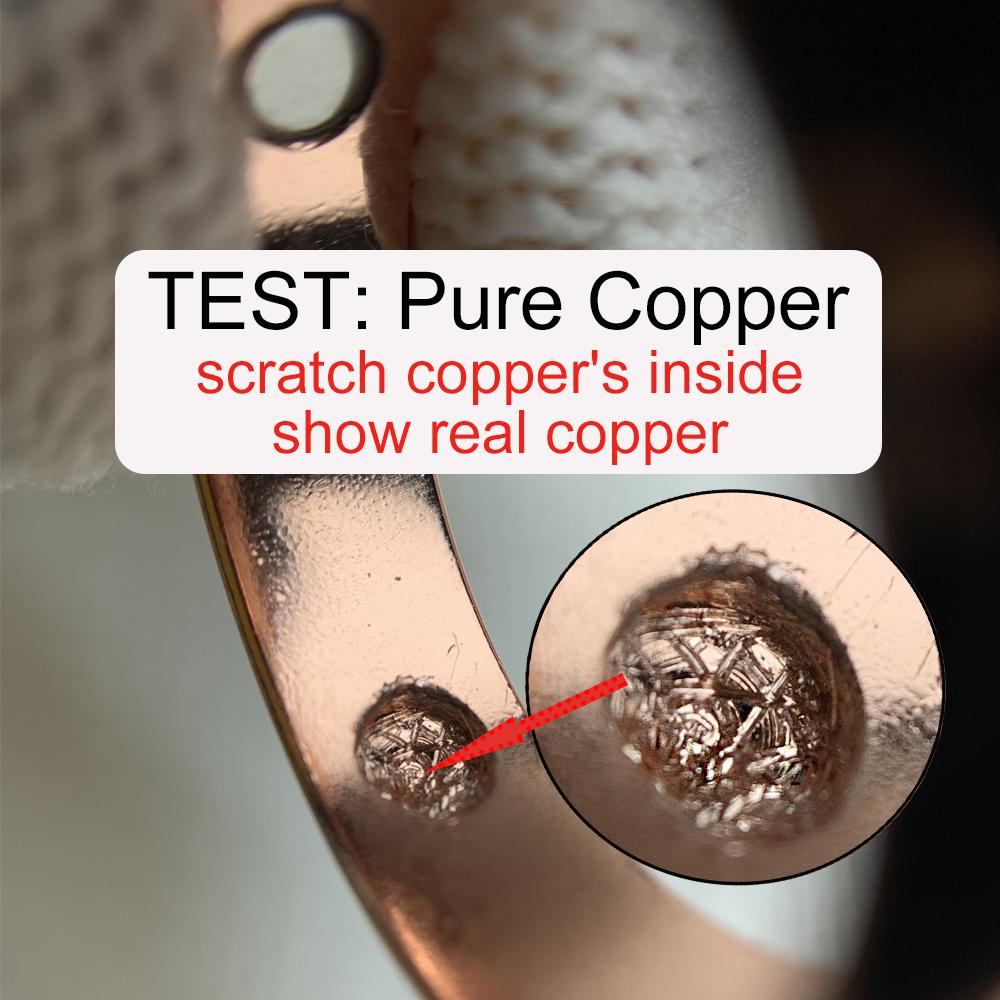 Vinterly Pure Copper Magnetic Rings for Women Men 6mm Health Energy Finger Open Cuff Adjustable Jewelry High Magnet Resizable