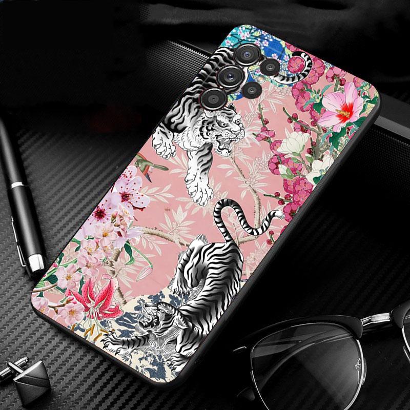 Phone Case For Samsung Galaxy S26 Plus Edge S25 S24 S23 S22 Ultra S23 S22 S25 Plus S24 FE Tiger Art
