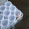 6/12/18/20 Bottles Clear Plastic Plastic Storage Box Multiple Slots with Lids Storage Container Case Bead Organizer Box