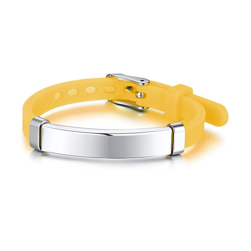 Vnox Personalize Boys Girls Baby ID Bracelets Soft Silicone Rudder Stainless Steel Girls Boys Custom Emergency Name Phone