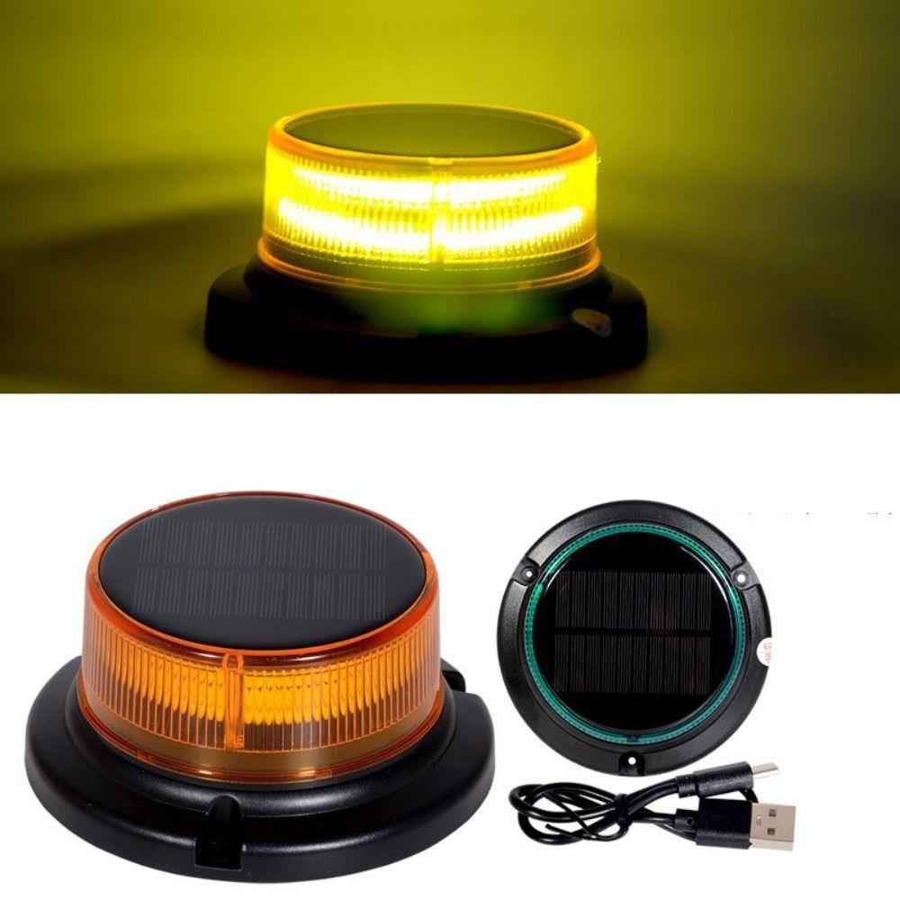 Waterproof Solar Powered Rotating Strobe Light Off-Road Warning Lamp  Off-Road Vehicles