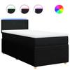 Vidaxl Letto Continentale Con Materasso, Nero, Tessuto, 90X200 Cm