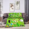 Soft Warm Blanket Picnic Cartoon Spirit Duolingos Throw Blanket Flannel Bedspread For Living Room Print Sofa Bed Cover