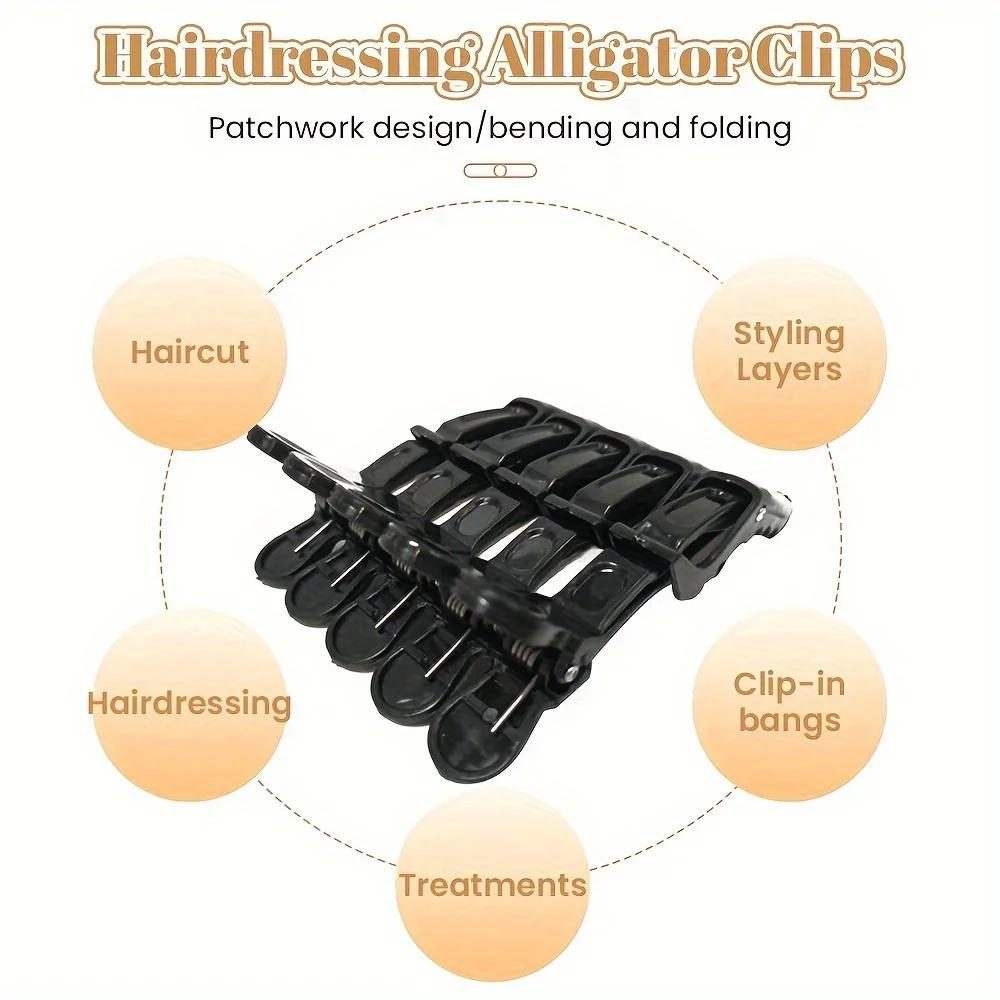 6Pcs/Set Alligator Hair Clip Hairdressing Clamps Plastic Hair Claw Professional Barber For Salon Styling Hairpins Hair Accessor