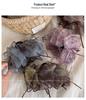 Fluffy Bubble Gauze Large Claw Clip for Women - Thin, High-End Style Shark Hair Bun Clip