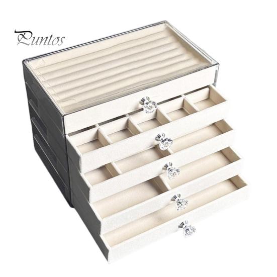 

Органайзер для ювелирных изделий, ящик для хранения с бархатной подкладкой, большая вместимость, многоцелевая коробка для демонстрации сережек, ожерелий с ручкой D