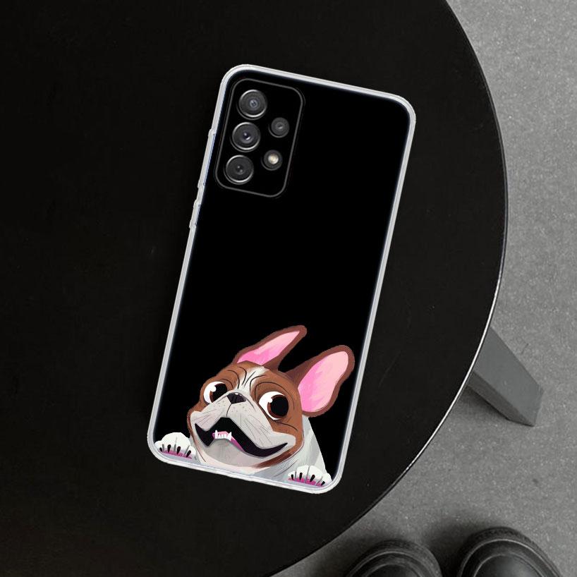 

Pug Dog French Bulldog Phone Case Cover For Samsung Galaxy A12 A22 A32 A52 A72 A02S A51 A50S A31 A20S A10S Note 20 Ultra 10 Plus Samsung A12 5G