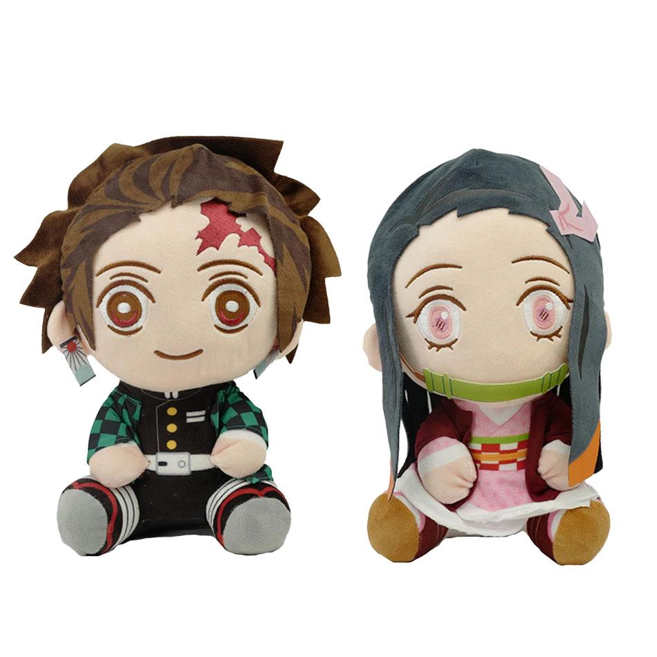 Horké 20cm Japonské Anime Demon Slayer Tomioka Giyu Kamado Tanjirou Kamado Nezuko Agatsuma Zenitsu Plyšové Hračky Panenka Peluche Dárek pro Ženy